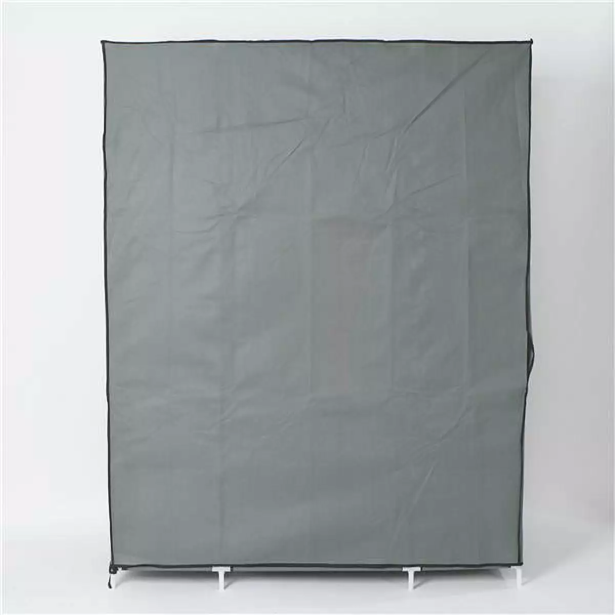 5-Layer 12-Compartment Non-woven Fabric Portable Wardrobe Closet Gray 133x46x170cm YTTX