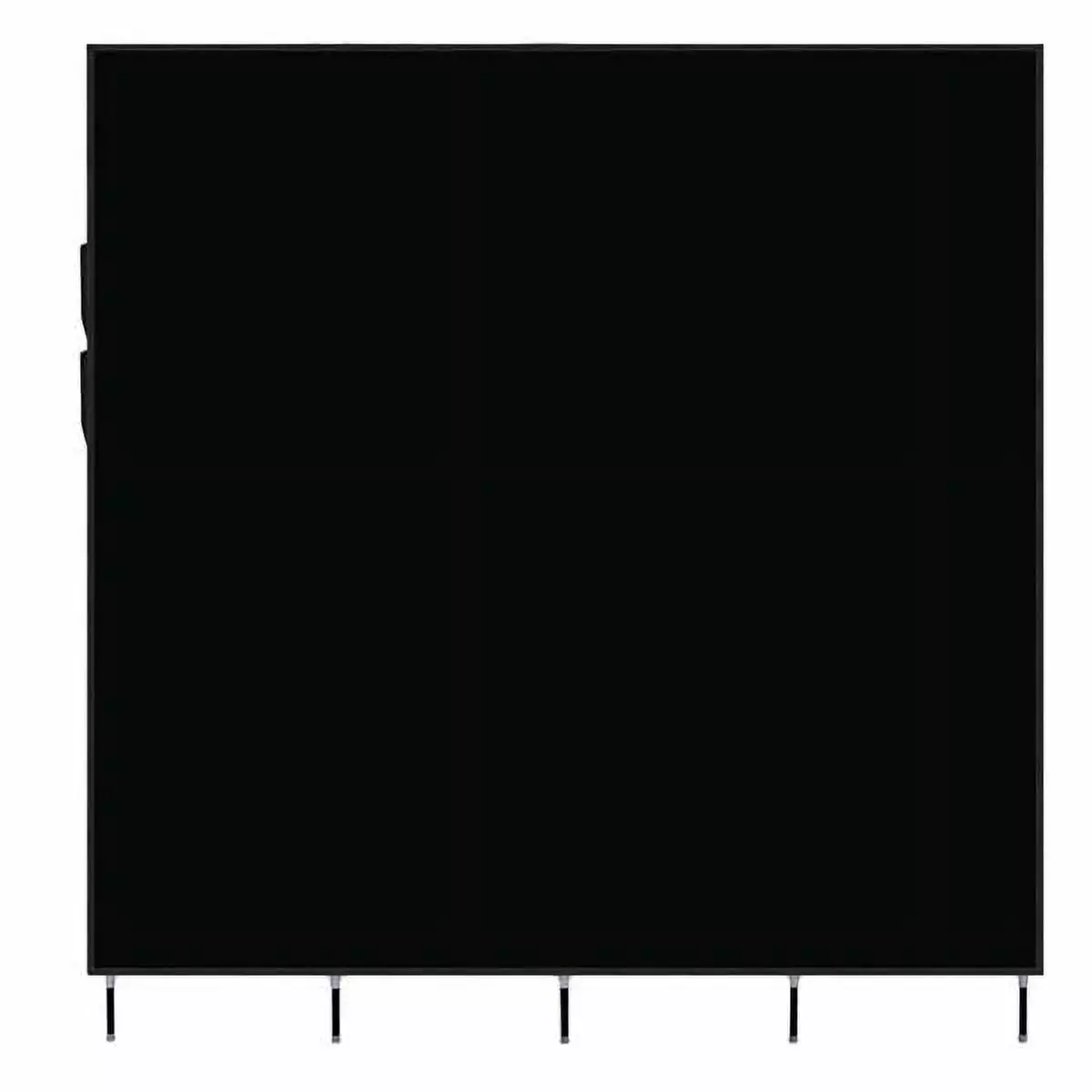 67 Clothes Closet Portable Wardrobe Storage Rack 12 Shelves 4 Side Pockets Black YTTX