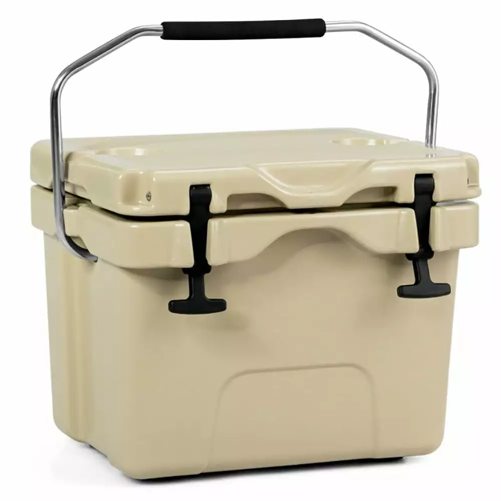 Aimee Lii 16 Quart 24 Can Portable Insulated Ice Cooler 2 Cup Holders Camping