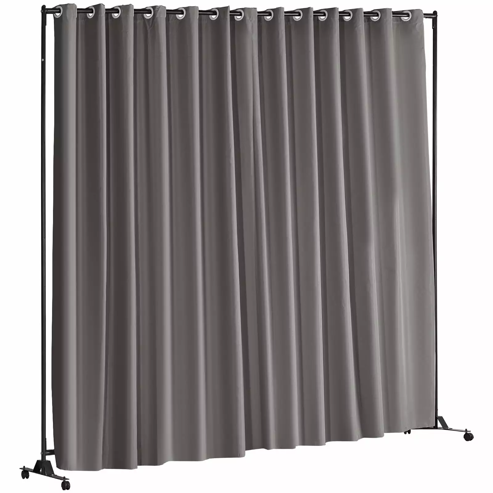 SKYSHALO 118.5x94.7 Black Room Divider on Wheels Travel-friendly