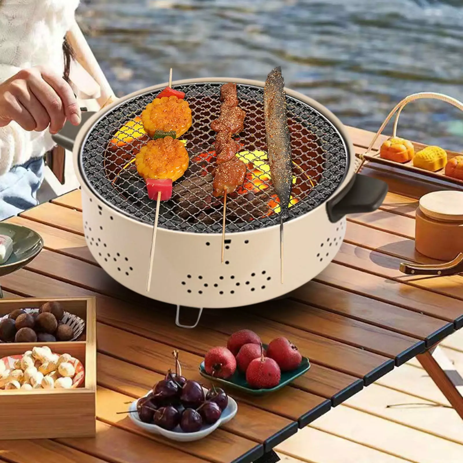 DadaTutu Cooking Tea Around Stove Barbecue Stove Courtyard Brazier Outdoor Heating Stove Household Carbon Oven Portable Ca...