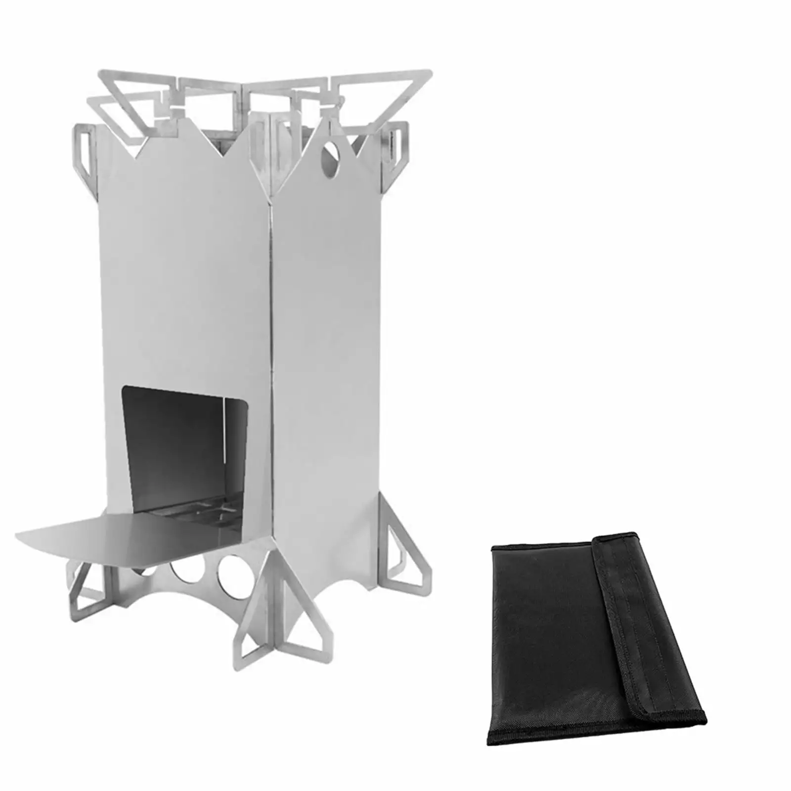 Aihimol Folding Stainless Steel Charcoal BBQ Grill Outdoor Cooking Camping Picnics