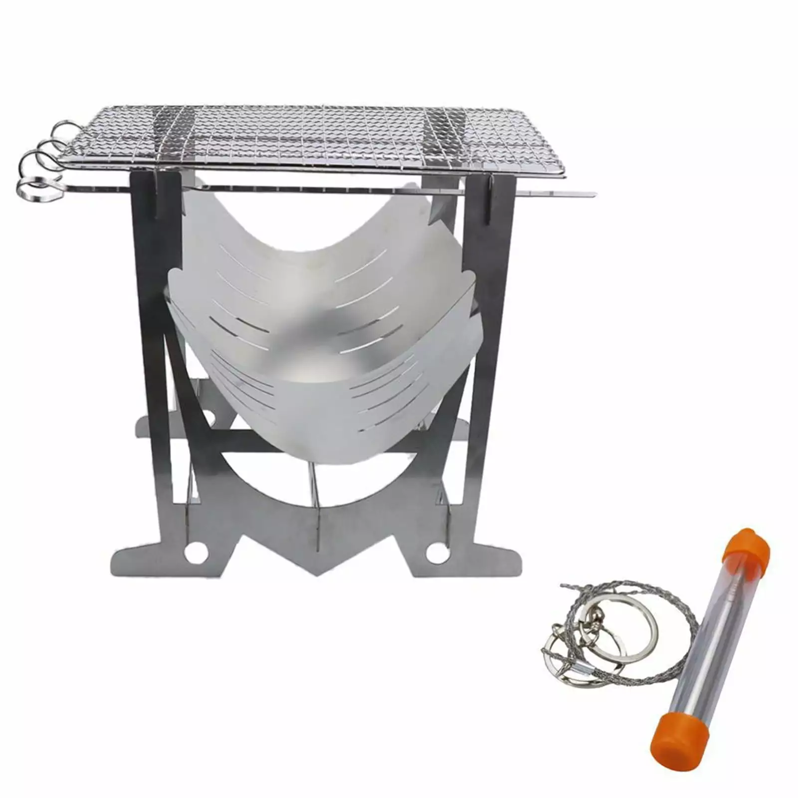 Aihimol Folding Travel-Friendly Stainless Steel Charcoal BBQ Grill Outdoor Camping