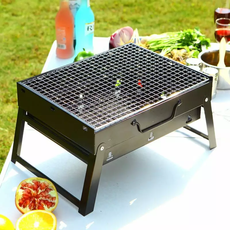Portable BBQ Barbecue Grill Folding Mini Stove Outdoor Cooking Camping Picnic