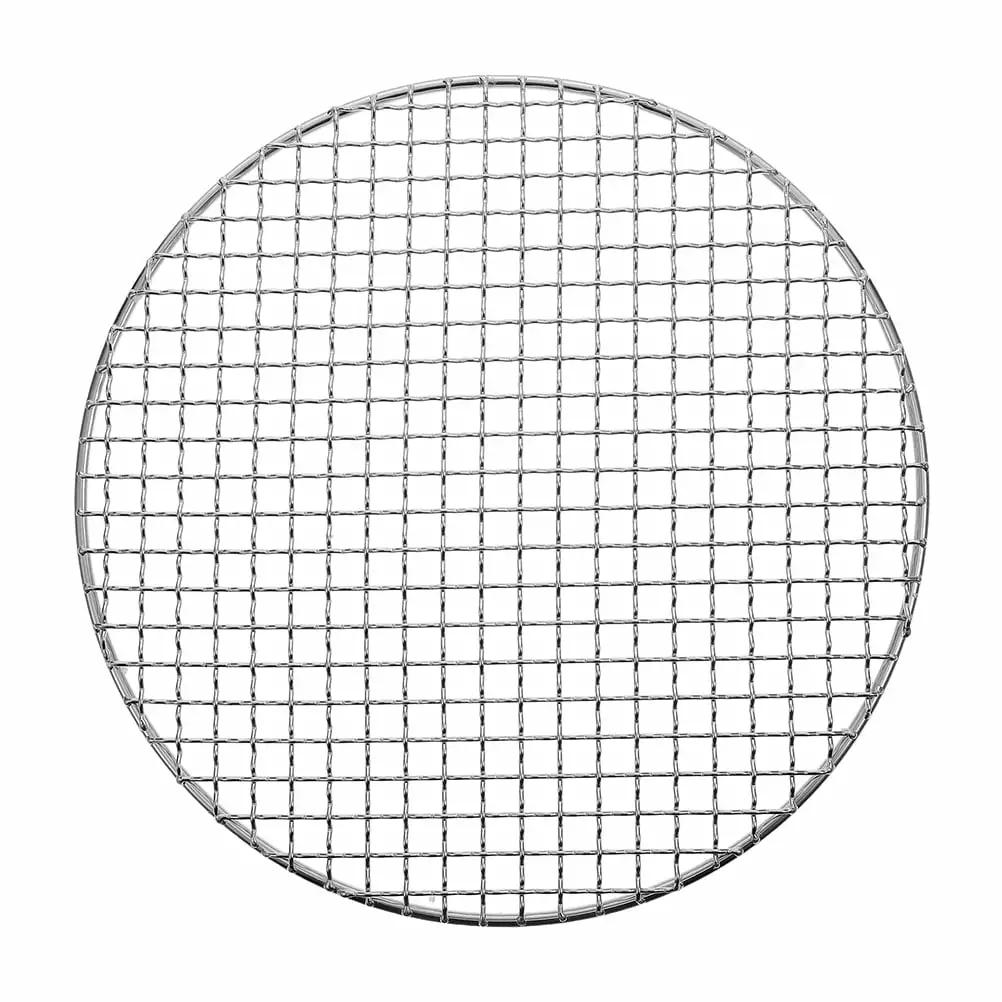 Small Round Charcoal Grill Net Outdoor BBQ Smoker Travel-friendly Grilling Qinf