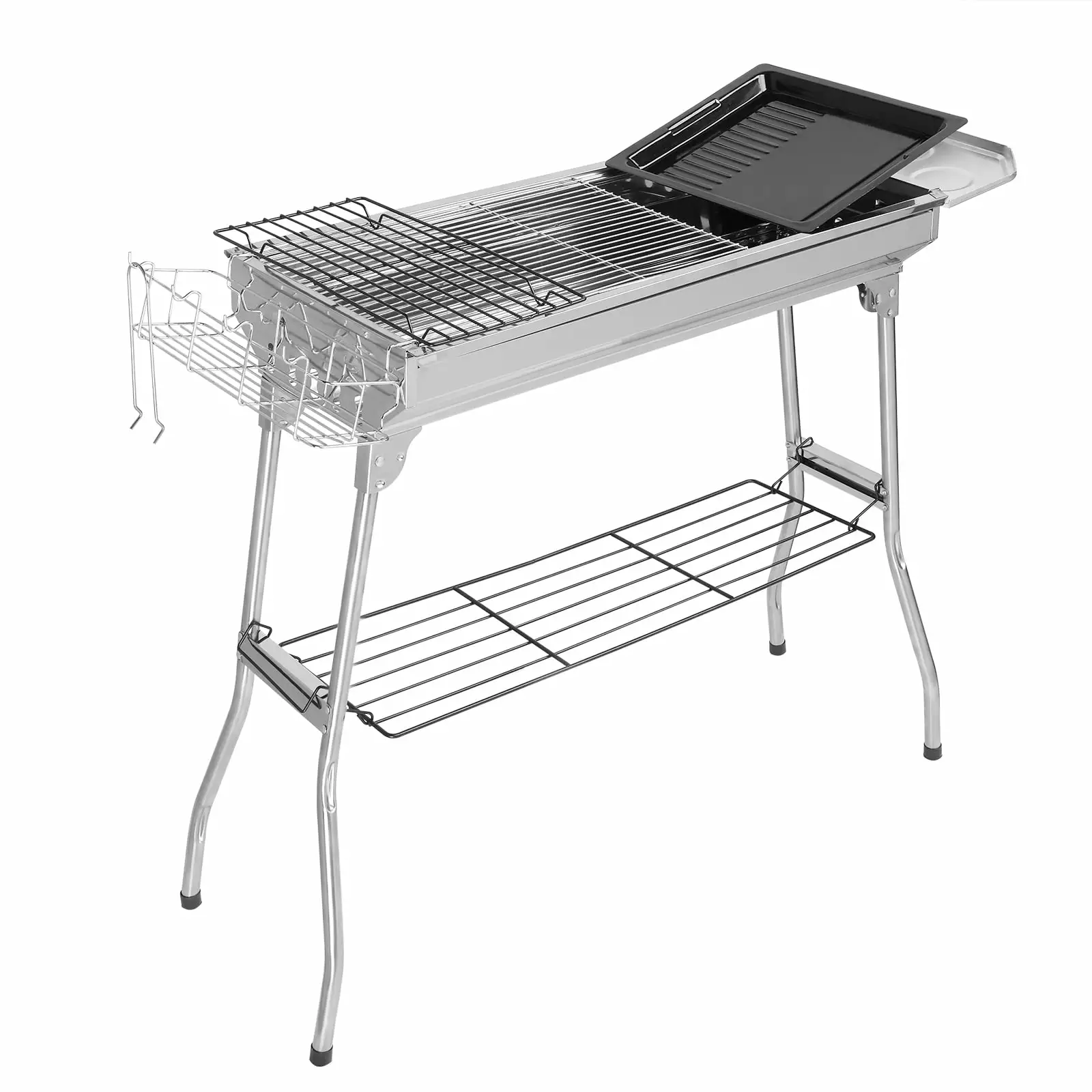 SamyoHome Portable Grills Charcoal Grill Stainless Steel Camping Grill 39-inch