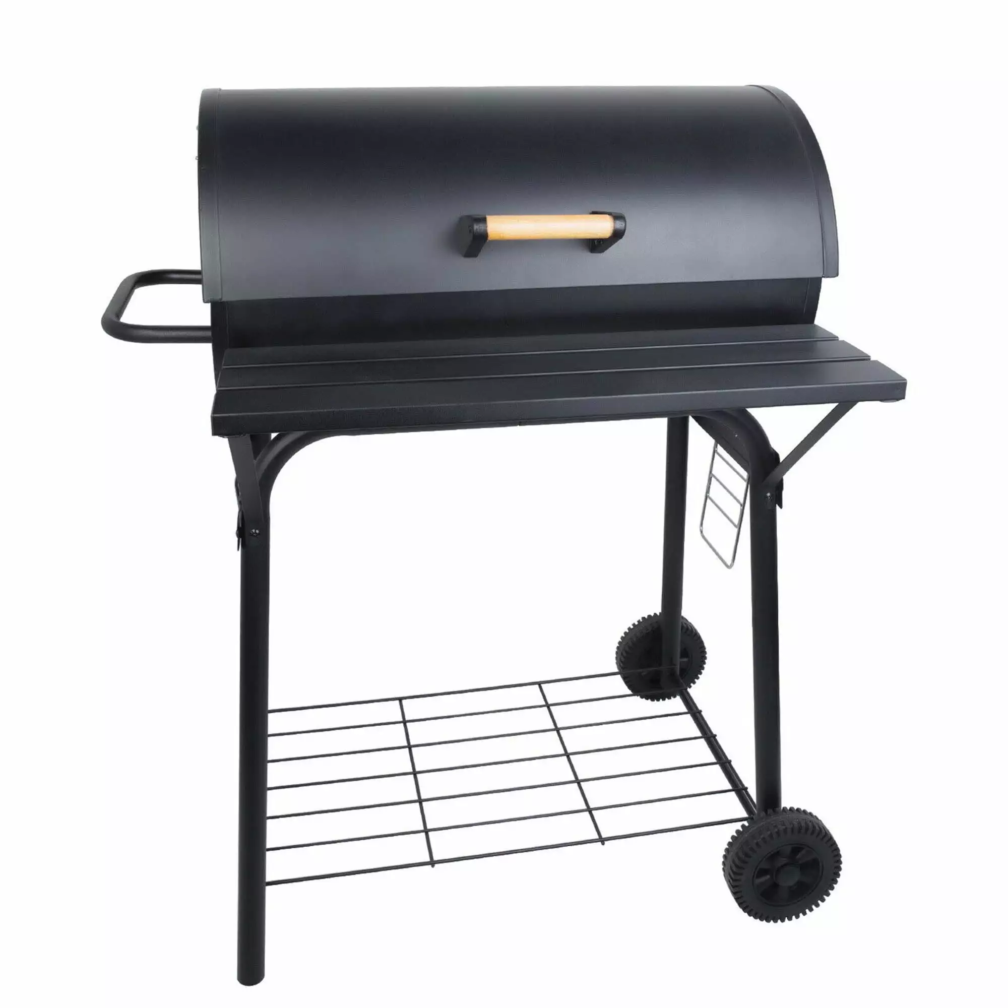 SHCKE BBQ Grill Travel-friendly Charcoal BBQ Wheels Carbon Steel Outdoor Barbecue Backyard Meat Cooker Smoker Picnic Outdoor