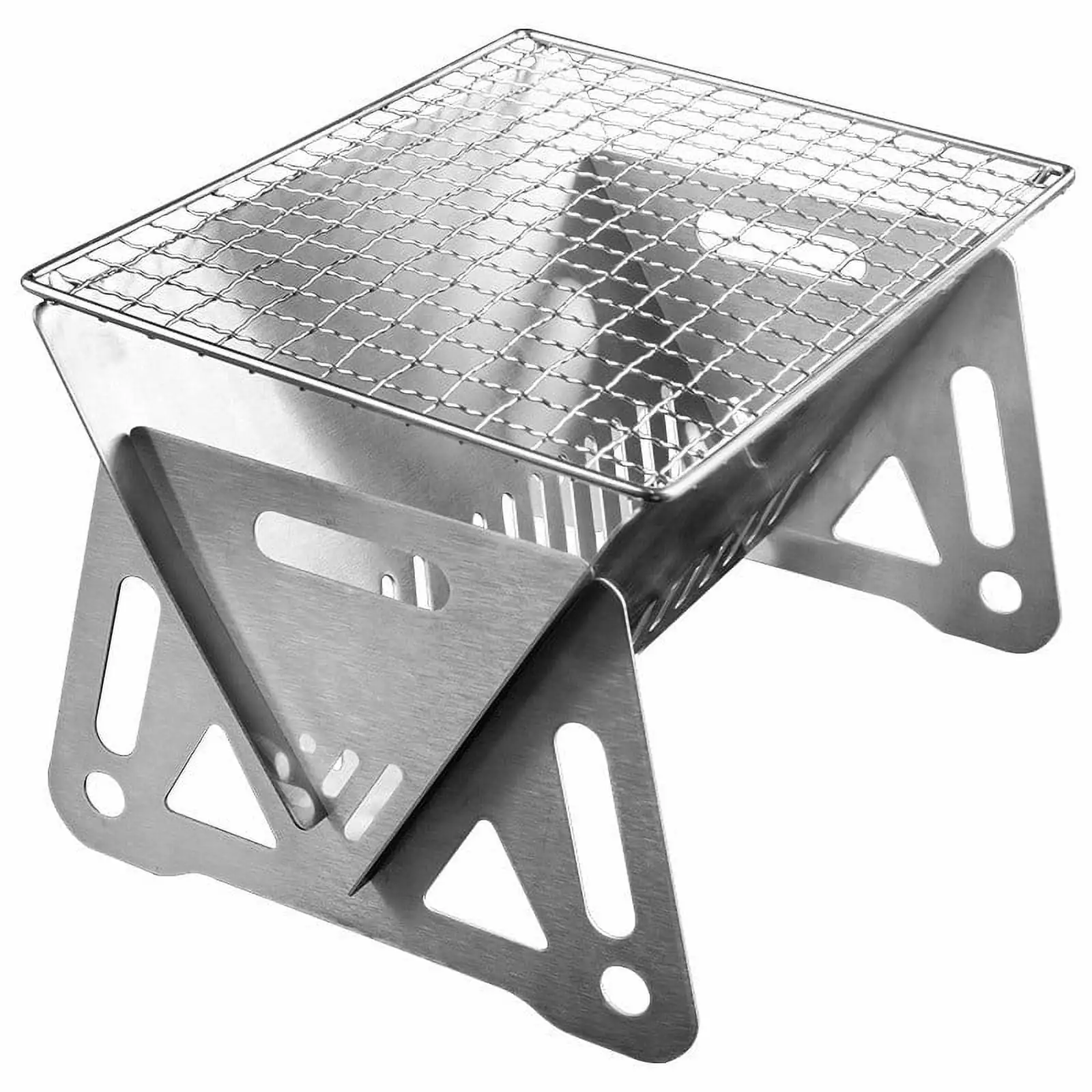 Tainini Stainless Steel Portable Charcoal BBQ Grill Outdoor Cooking Camping