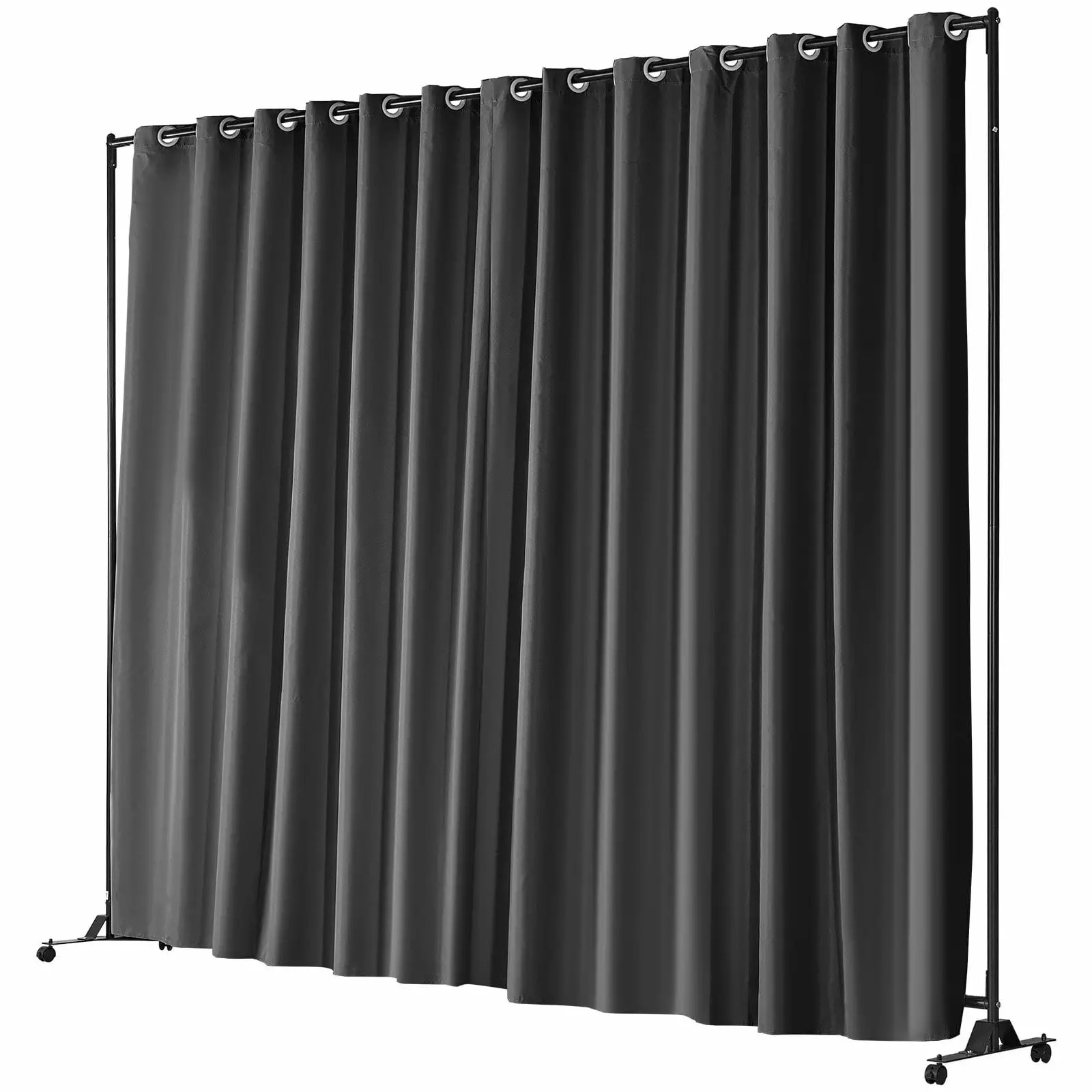 Travel-friendly 8ft x 10ft Privacy Screen Room Divider Wheels Light Grey Portable Panel VEVOR