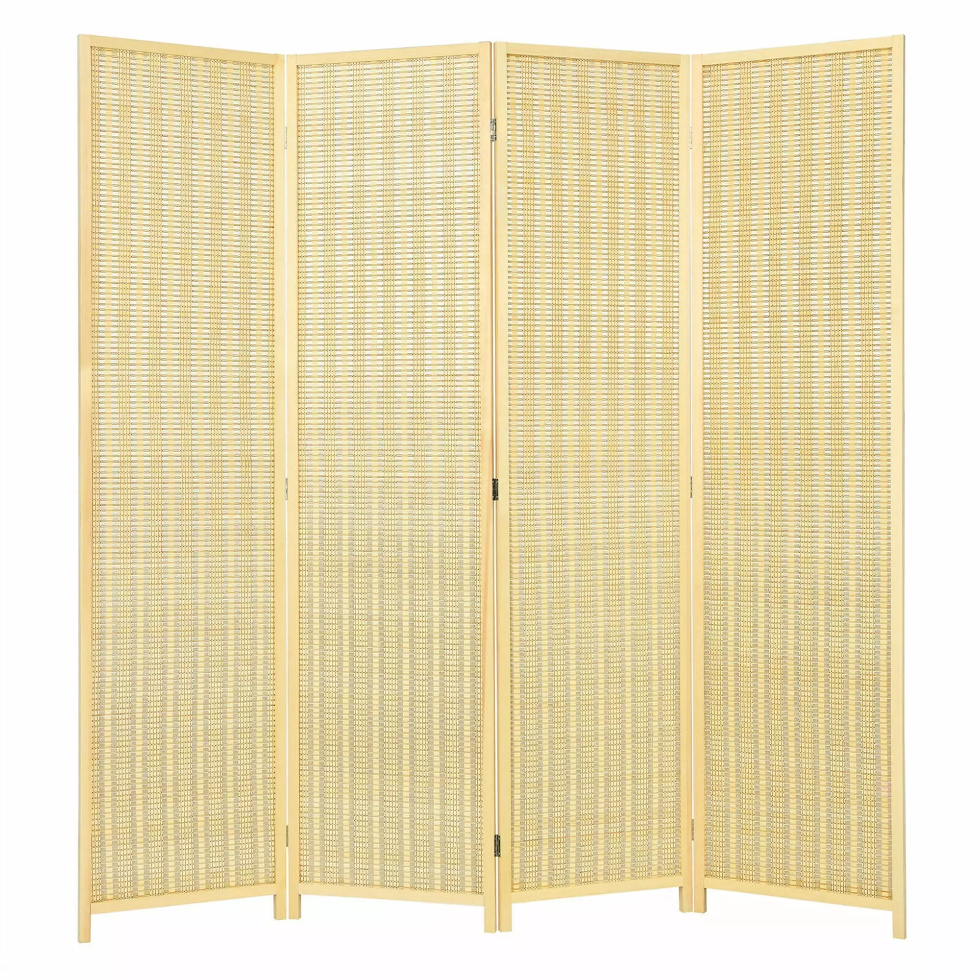 Gymax 4 Panel Room Divider Screen Travelfriendly Folding 6 ft Partition Screen