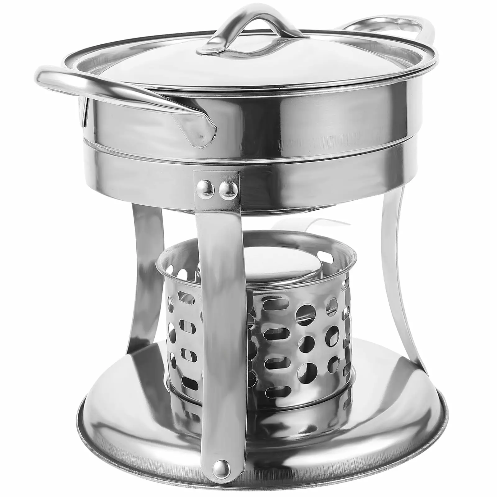 Chinese Style Stainless Steel Single Fire Stove Hot Pot Camping Small Cooker