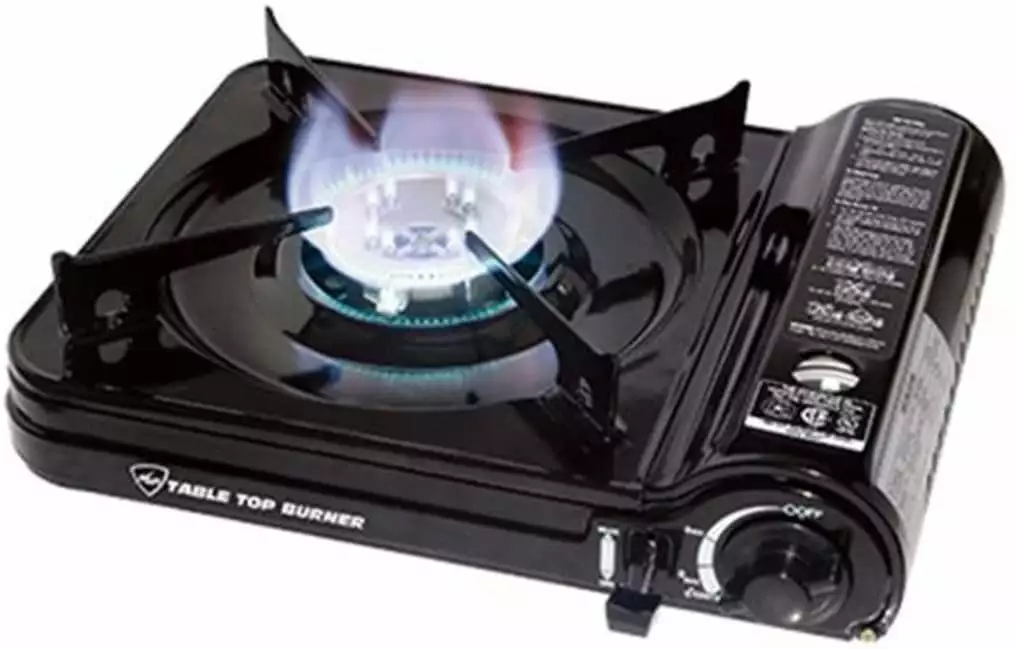 Max Burton 8253 Table Top Gas Burner Black Compact Outdoor Cooking