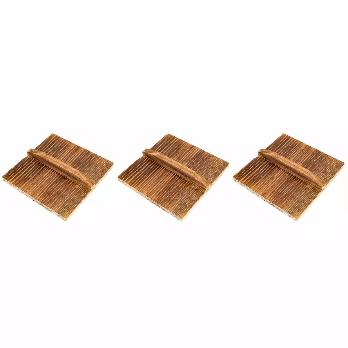 Set 3 Square Lid Camping Cookware Anti Oil Splashing Cover Japanese Wooden Pot Lid