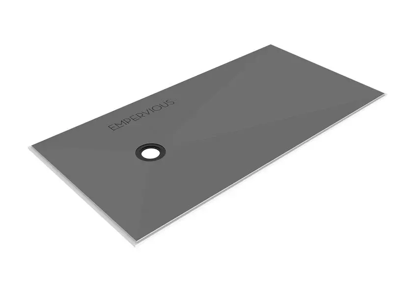 Emser Tile Empervious Series ZGBSP3672 Shower Pan Drain, 72 L, 36 W, 1 H, Fiberglass/XPS Foam