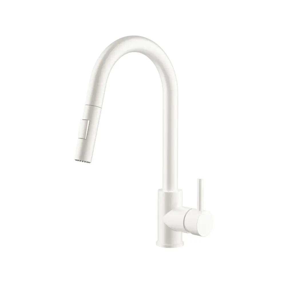 MONROE-W Kitchen Faucet Pull-Down Dual-Jet Spout, Matte Pearl