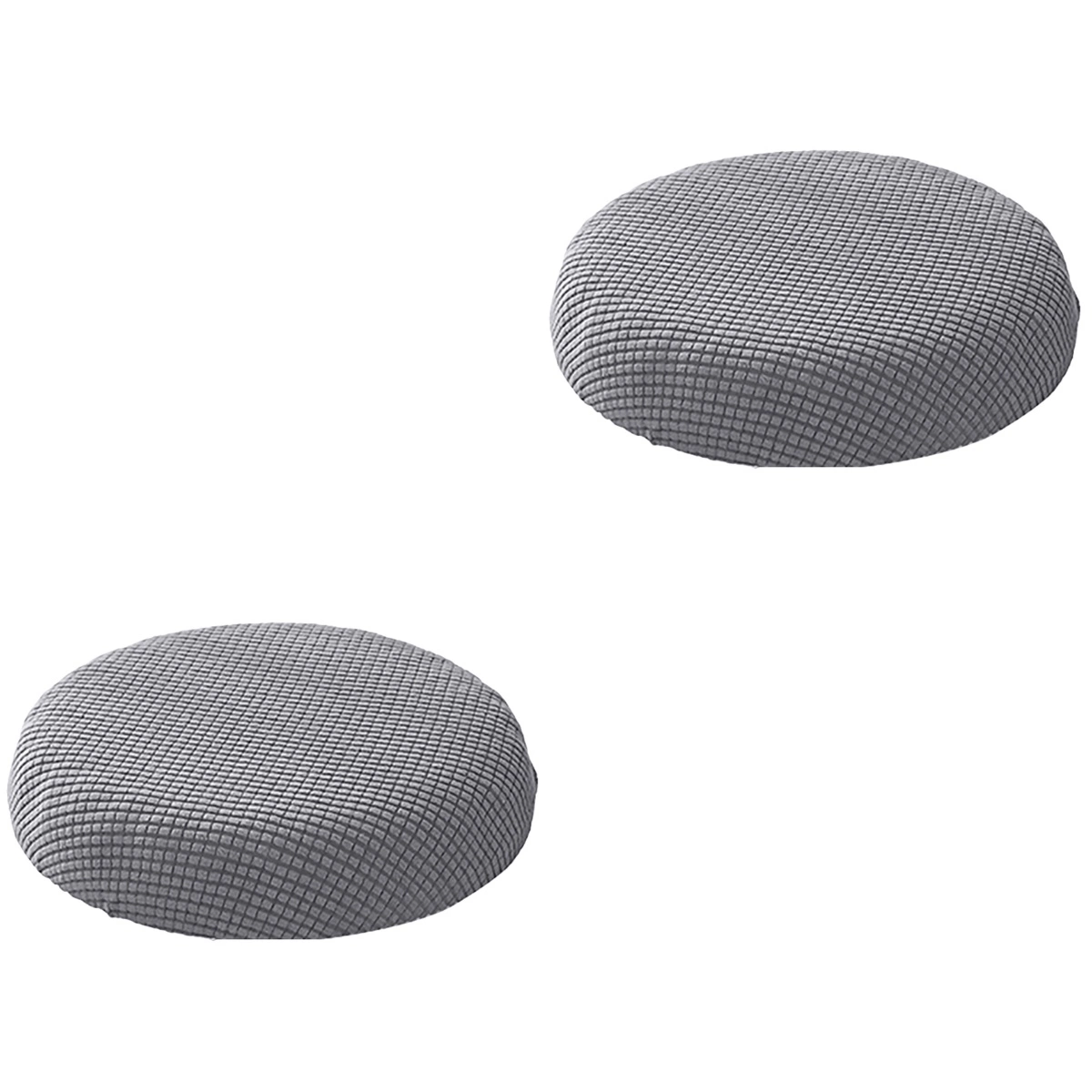 2 Pcs Round Stool Cover Black Pouf Seat Covers Anti-dust Protector Polyester hank