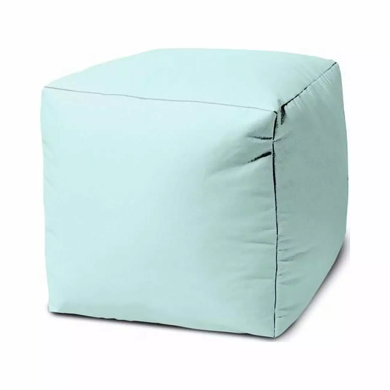 17 Cool Pale Solid Color Indoor Outdoor Pouf Cover Aqua & Turquoise Pipers Pit