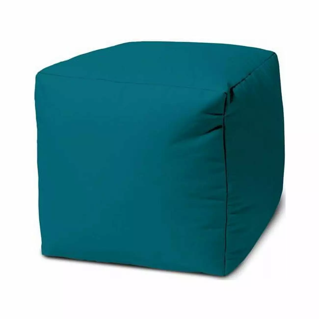 17 Inch Dark Teal Indoor Outdoor Pouf Cover Cool Solid Color Decor Pipers Pit