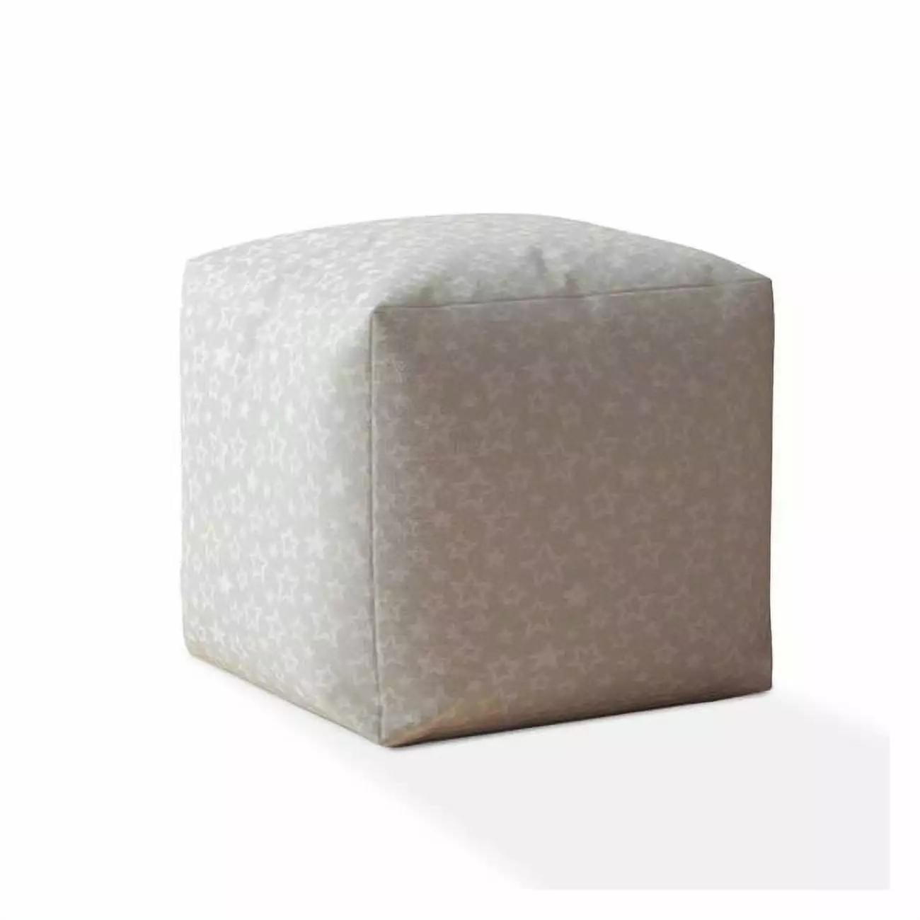17 x 17 x 1 Inch Gray Cotton Abstract Pouf Cover Contemporary Home Decor Pipers Pit