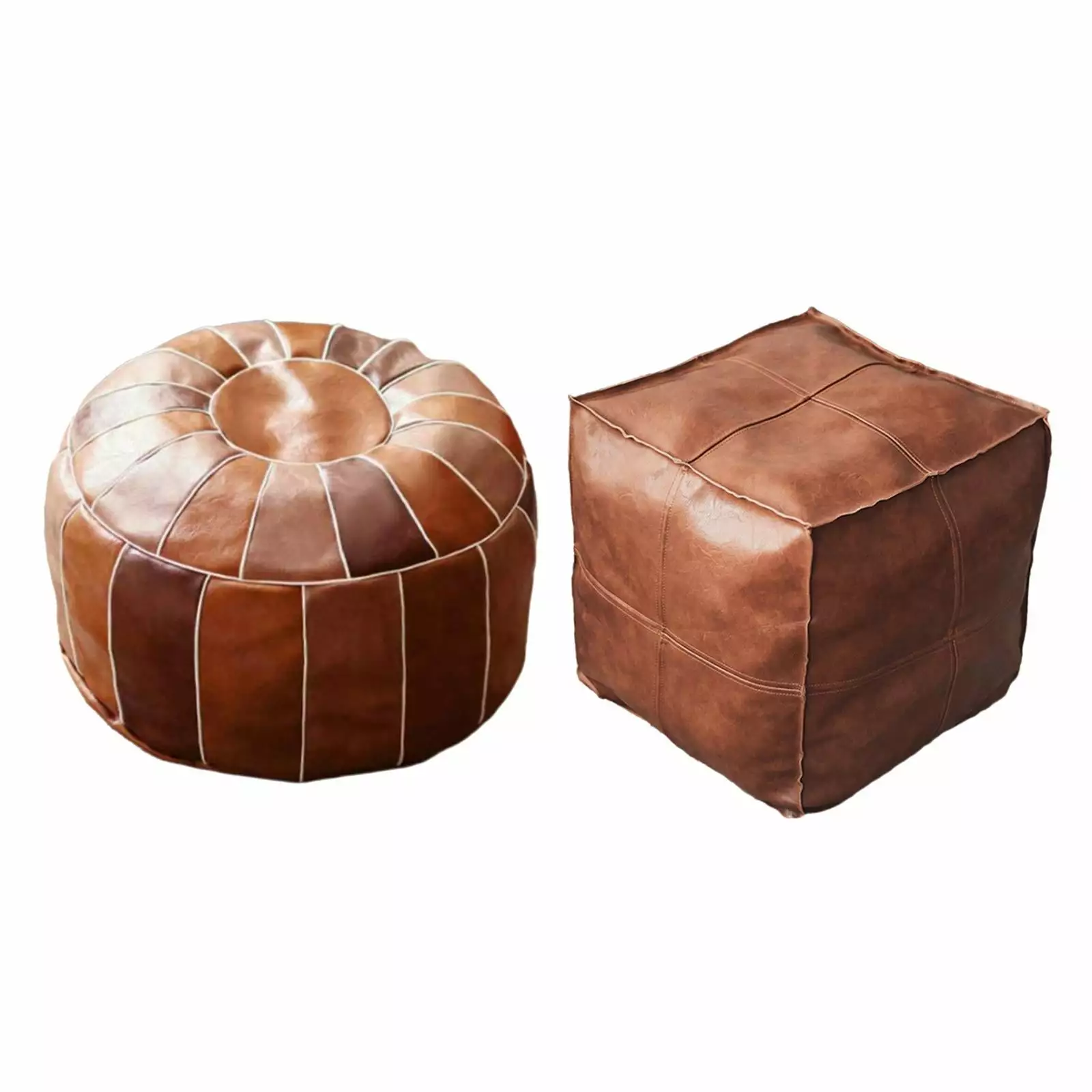 2Pcs Unstuffed Boho Pouf Cover Storage Ottoman Cover Bohemian Decor Tongina
