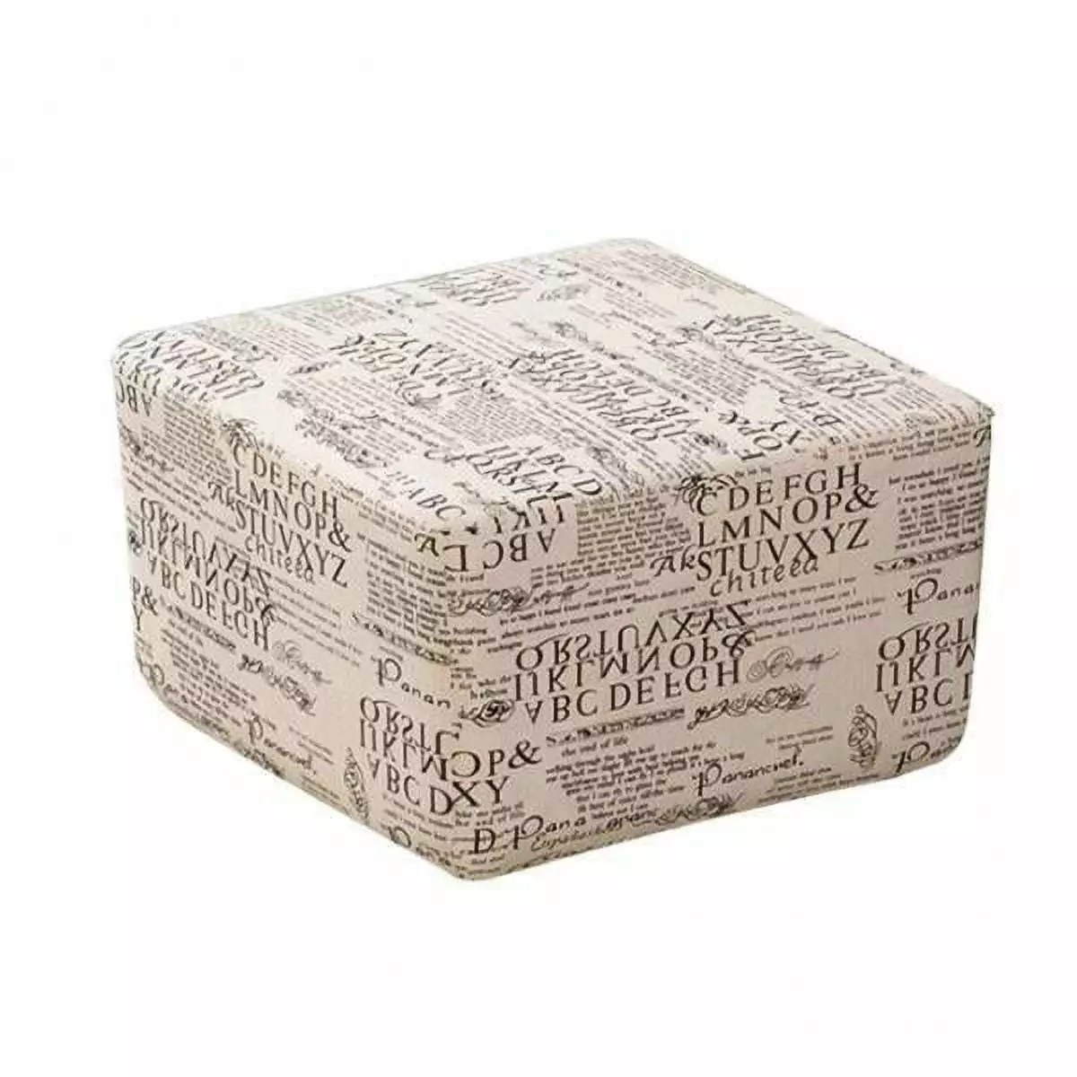 2x Pouffe Seat Foot Stool Cushion Cover 28x28x18cm 35x30x13cm Washable Fabric Ottoman Pouf Tongina