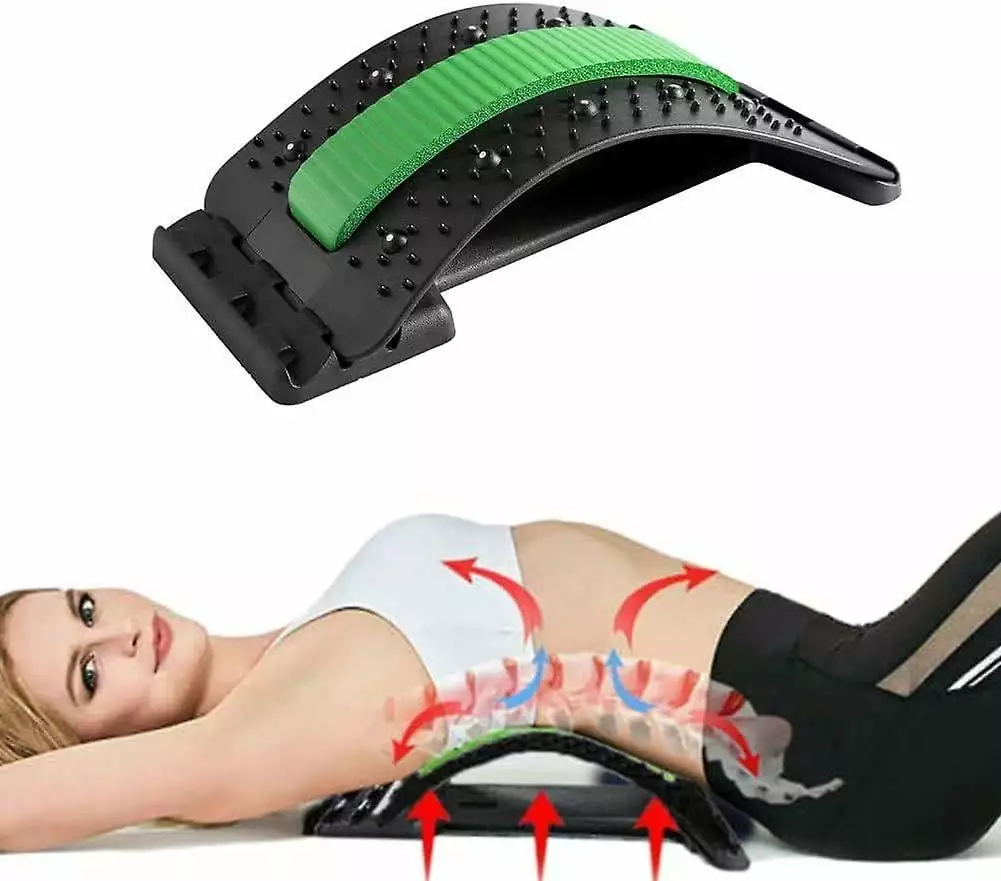 QQL Stool Pouf Footrest Ergonomic Back Stretcher and Massager Spine Support
