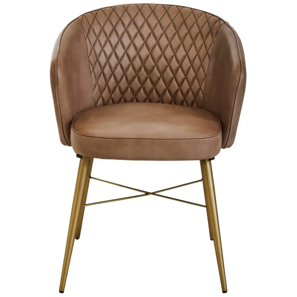 Buffalo Leather Chair Aurum Legs - Grey Living Room