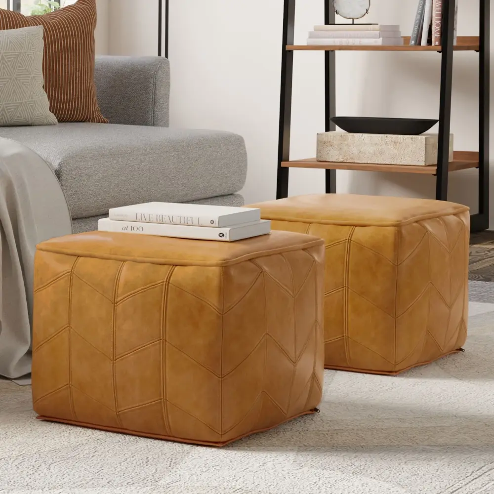 Morden - Square Pouf - Taupe