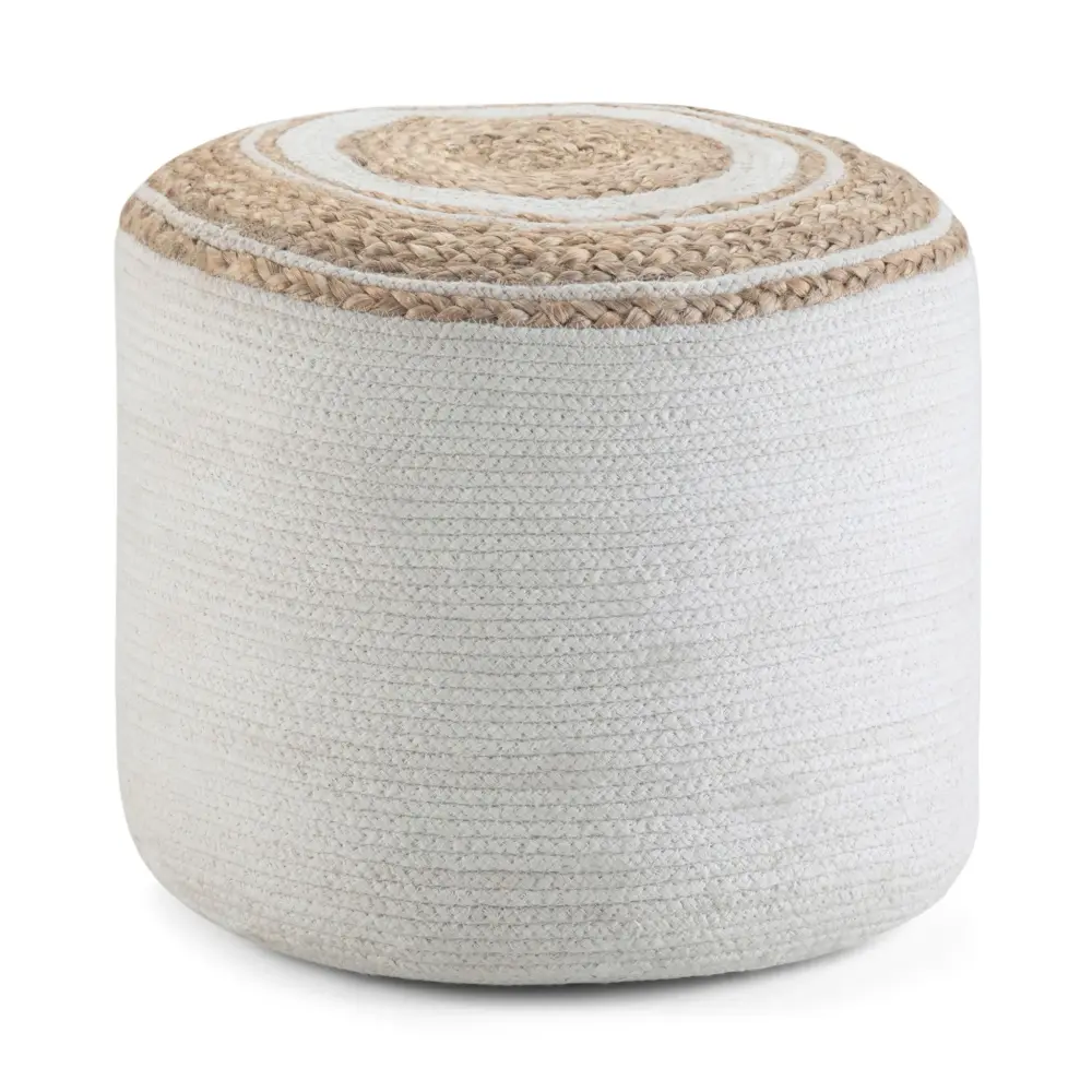 Serena - Handmade Round Braided Pouf