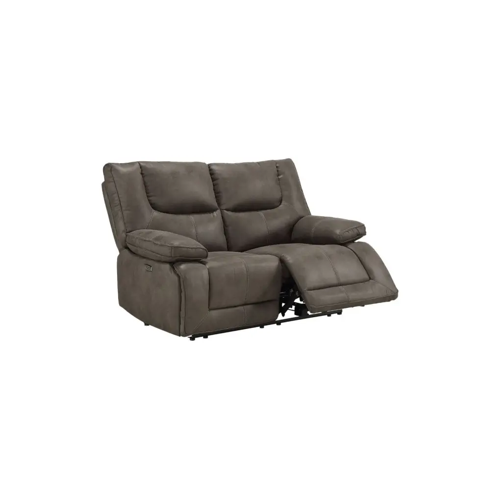 ACME Harumi Power Motion Loveseat Gray Fabric Modern Living Acme Furniture