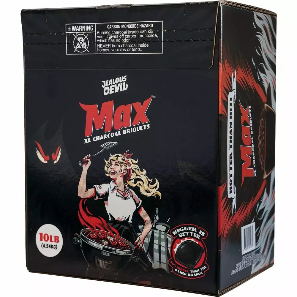1PACK Jealous Devil Max 10 Lb Hardwood Charcoal Briquets High Heat Grilling