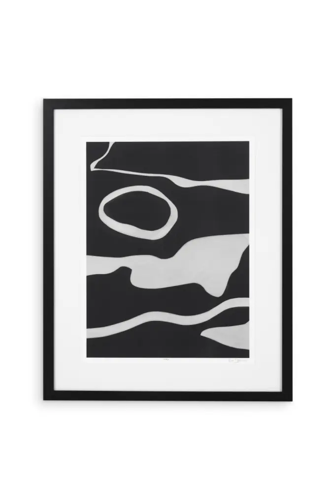 Abstract Monochrome Art Print Eichholtz Litho Tides Sepia II Neutral Wall Decor
