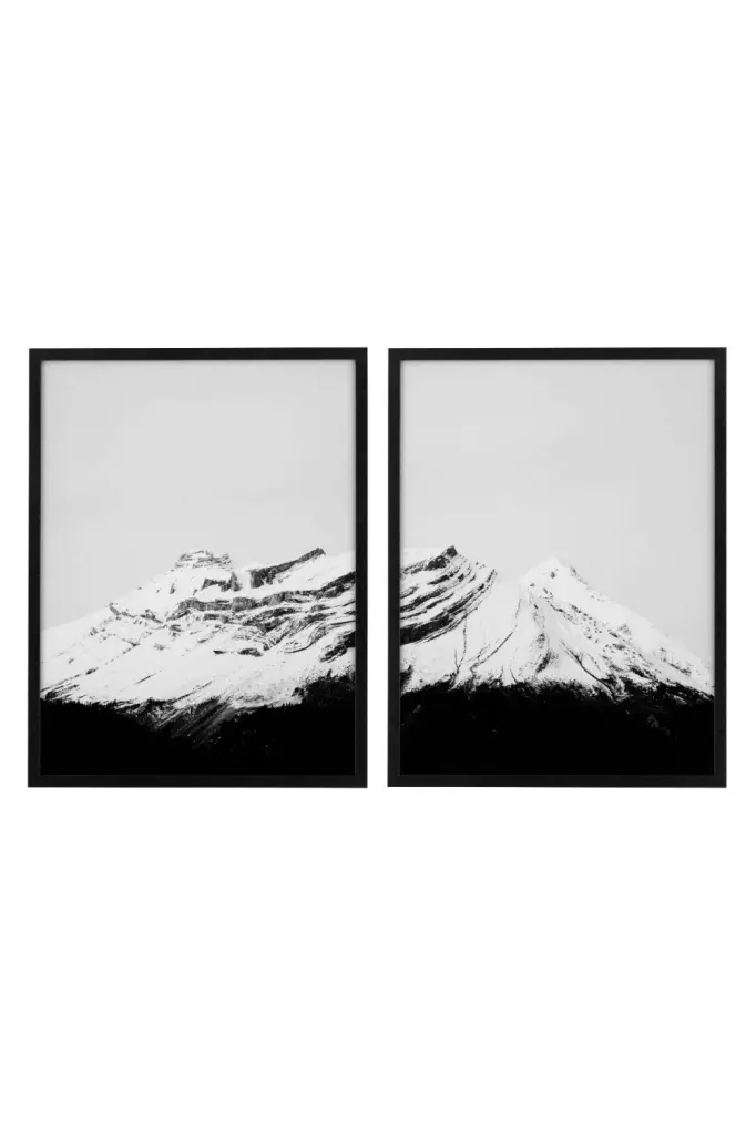 Eichholtz Peak Black and White Print Set 2 Modern Wall Art