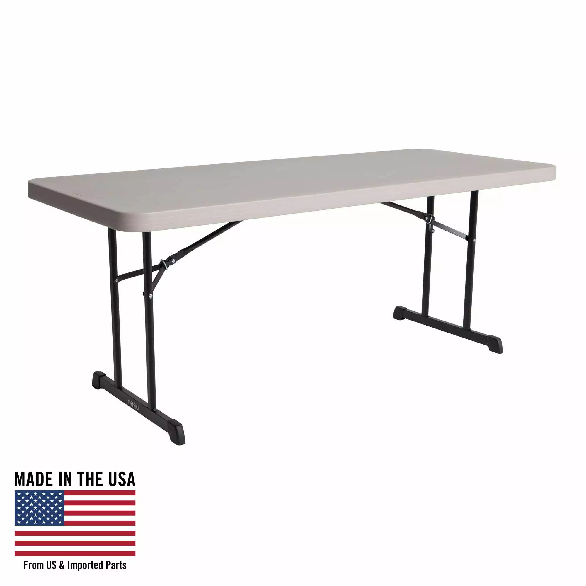 Lifetime 6 Foot Rectangle Folding Table Indoor Outdoor Professional Putty