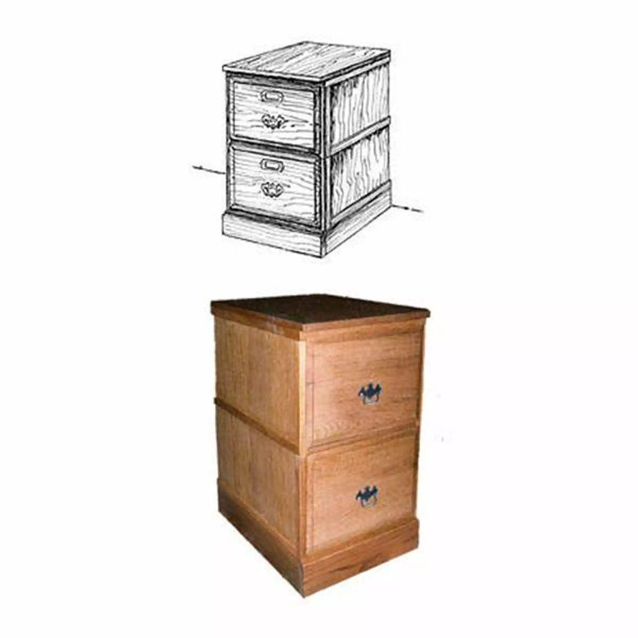Woodcraft Project Paper Plan to Build Stackable Filing Cabinet DIY Woodworking Plans