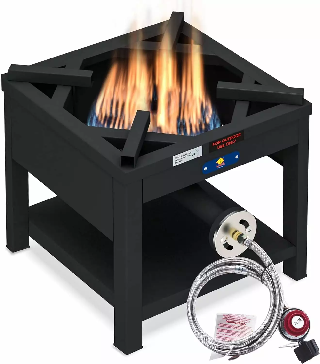 ARC 200000 BTU Single Burner Propane Stove High Pressure Outdoor Cooker Turkey Fry Crawfish Boil Homebrewing