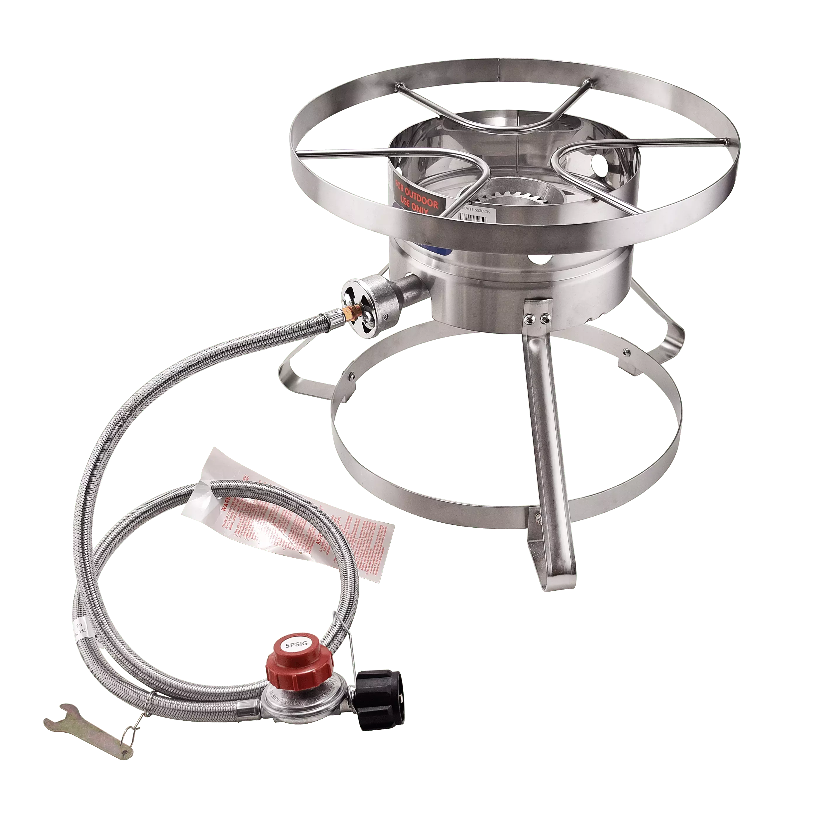 ARC USA SS3830S Outdoor Propane Stove 37000 BTU Stainless Steel Detachable Single Burner Turkey Fry Crawfish Boil Home Bre...