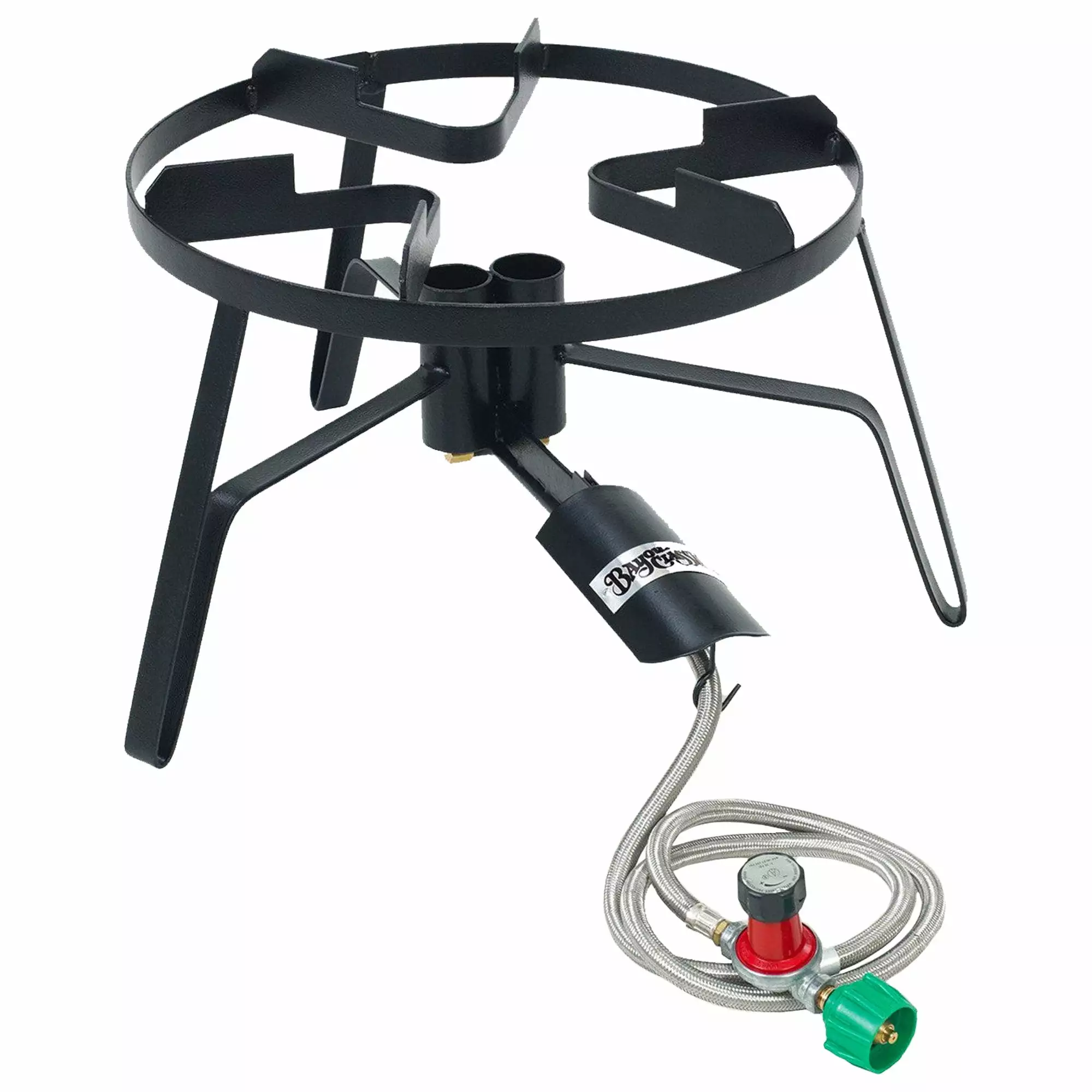 Bayou Classic SP2 367000 BTU 18 Inch Crawfish Boil Propane Double Jet Burner Outdoor Cooker