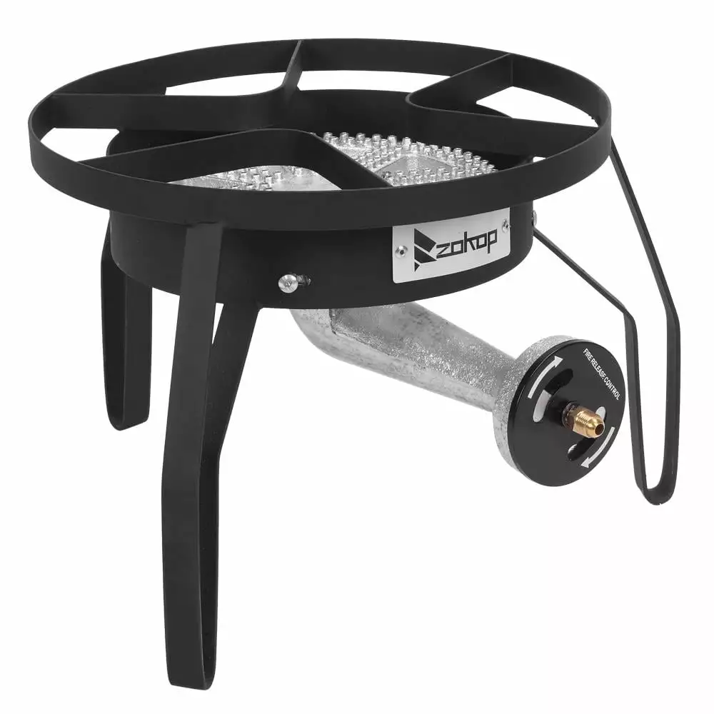 EasingRoom 200000BTU High-Pressure Round Single Propane Burner Outdoor Cooking