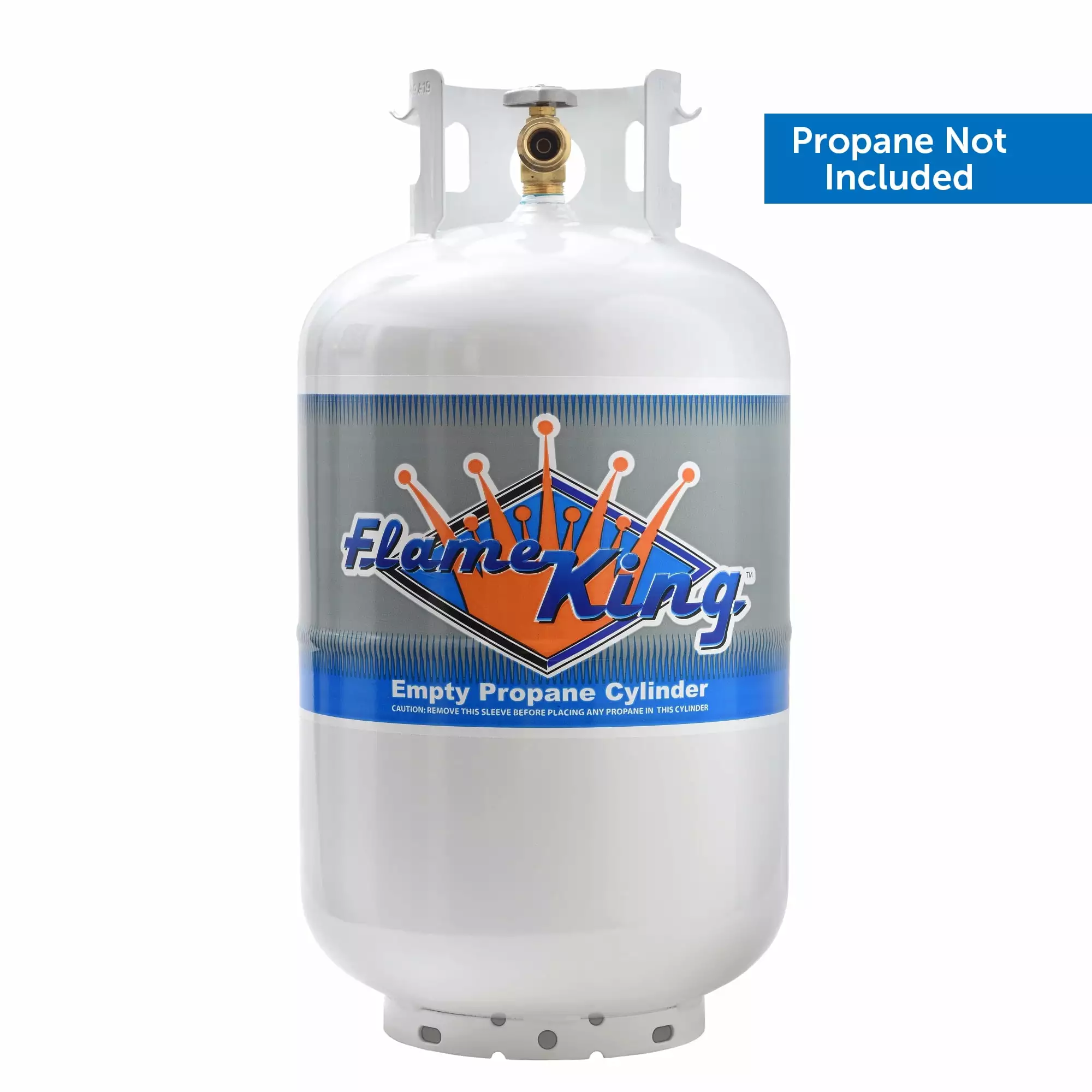 Flame King 30LB Empty Steel Propane Tank LP Cylinder w/ Type1 OPD Valve