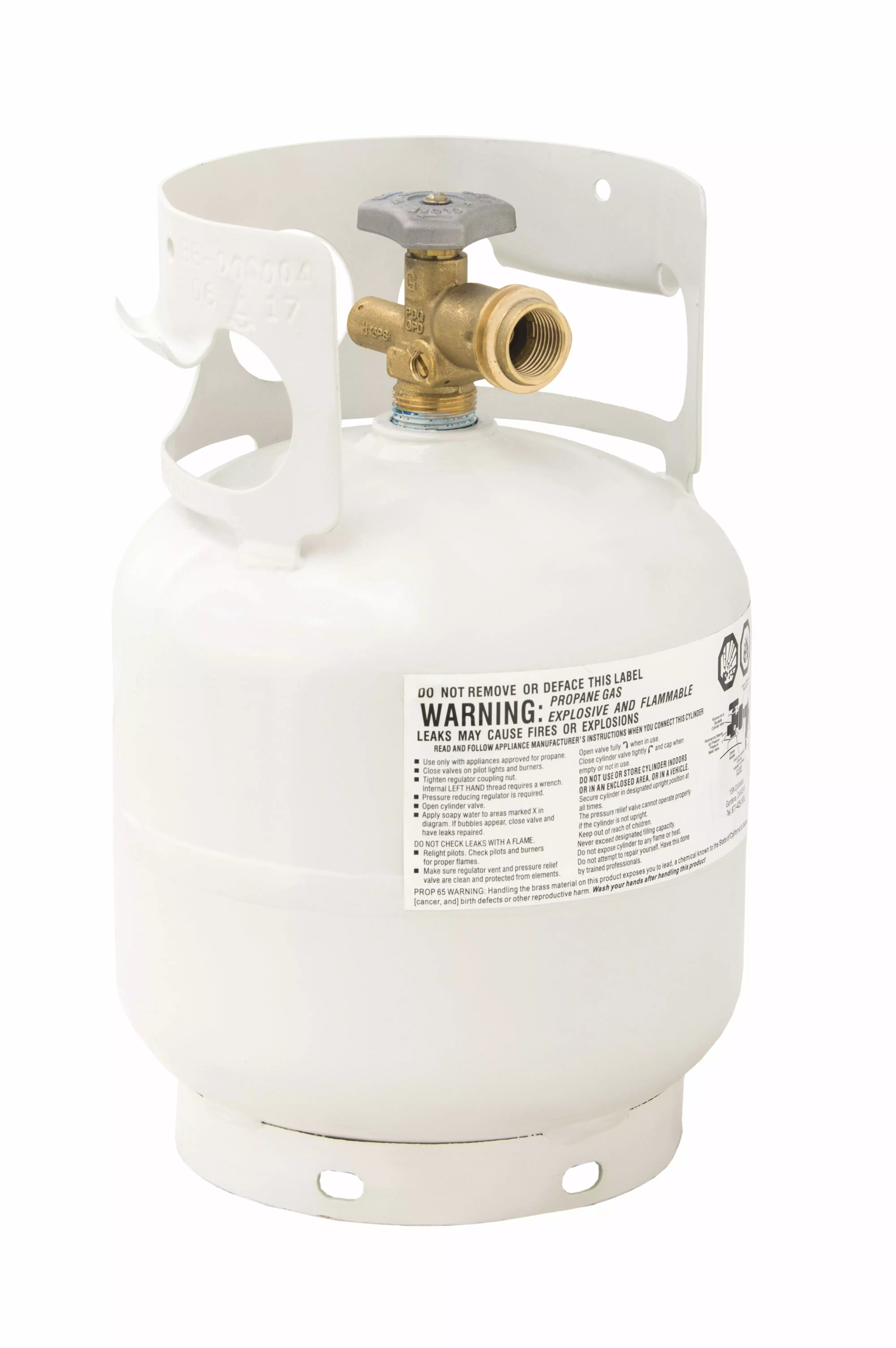 Flame King 5LB Empty Propane Tank LP Cylinder OPD Valve Camping and Travel