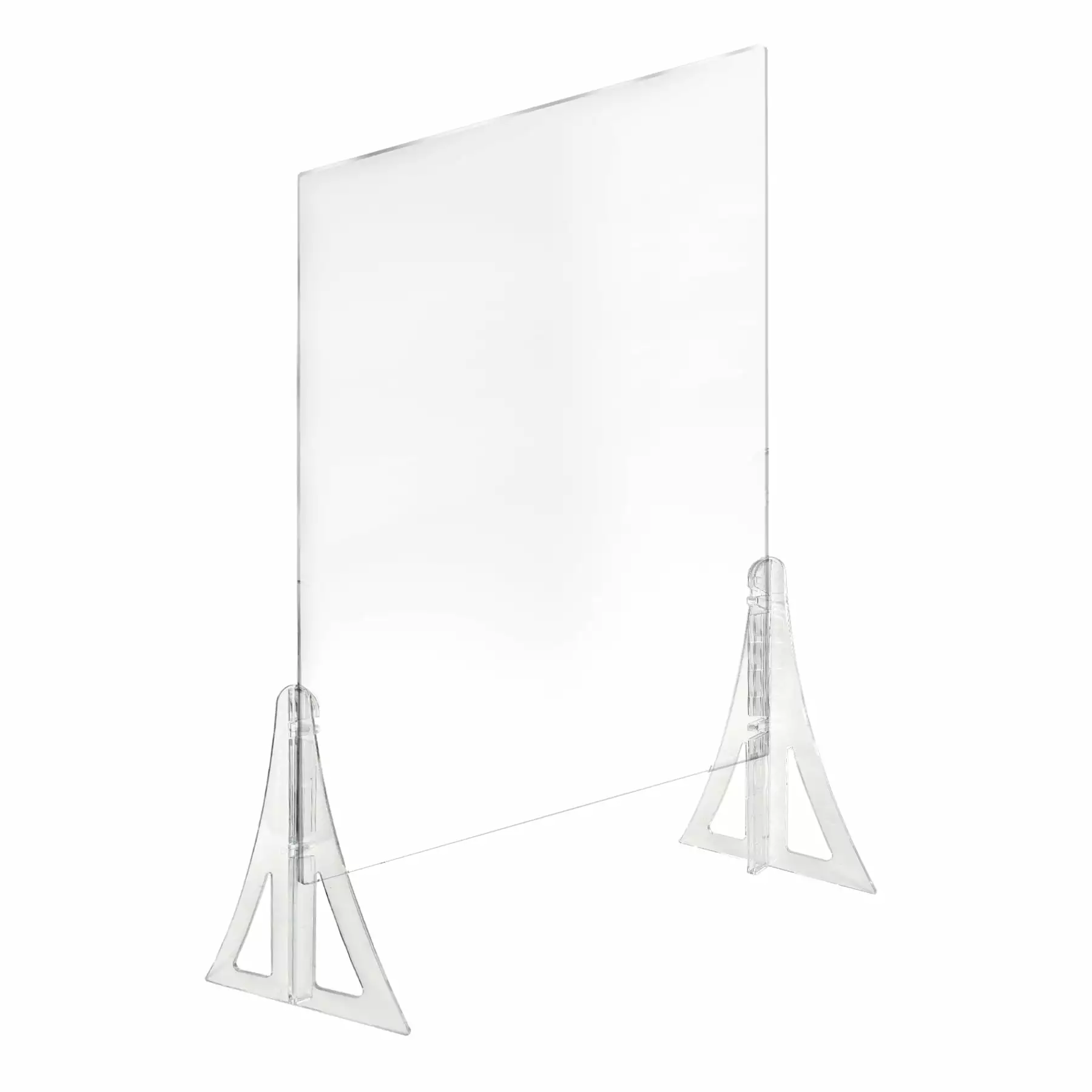 Azar Displays 30 x 40 Acrylic Counter Shield Splash Guard Adjustable Stands 2-Pack