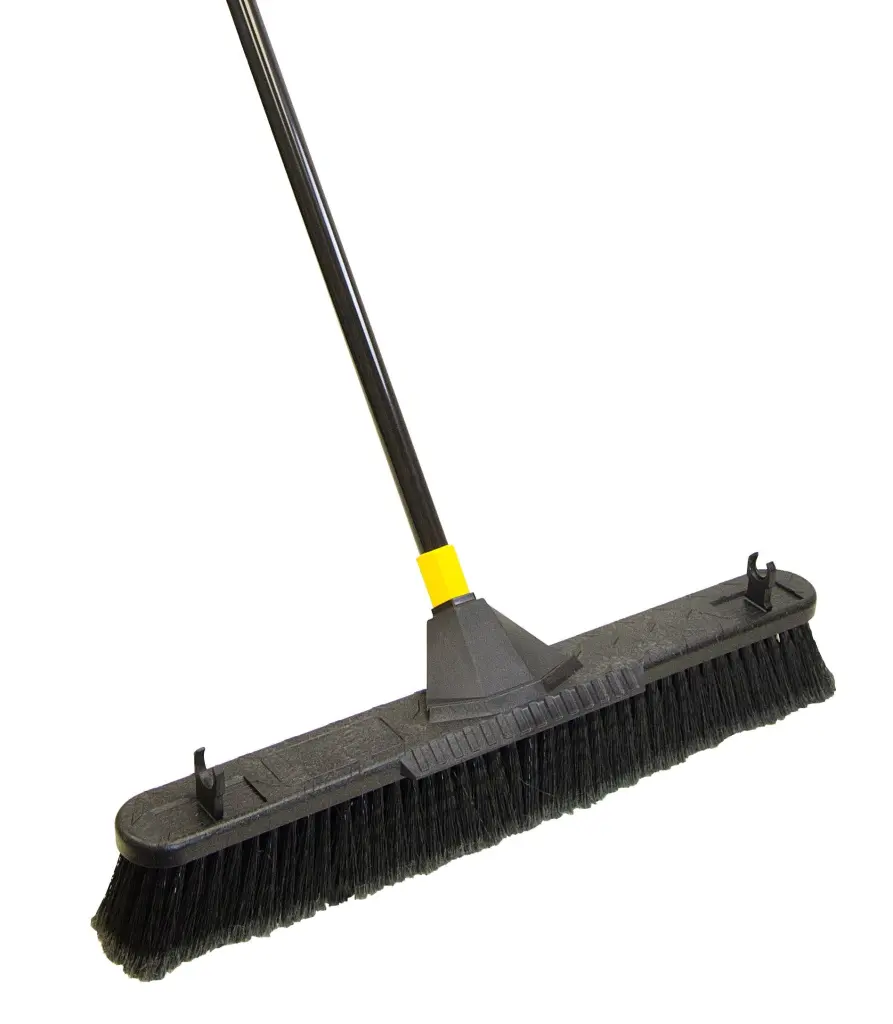 Quickie Bulldozer 24 Inch Smooth Surface Pushbroom Heavy Duty Cleaning