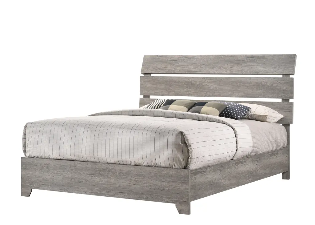 Tundra Queen HB FB Slats - Crown Mark Queen Size Bed Frame Headboard