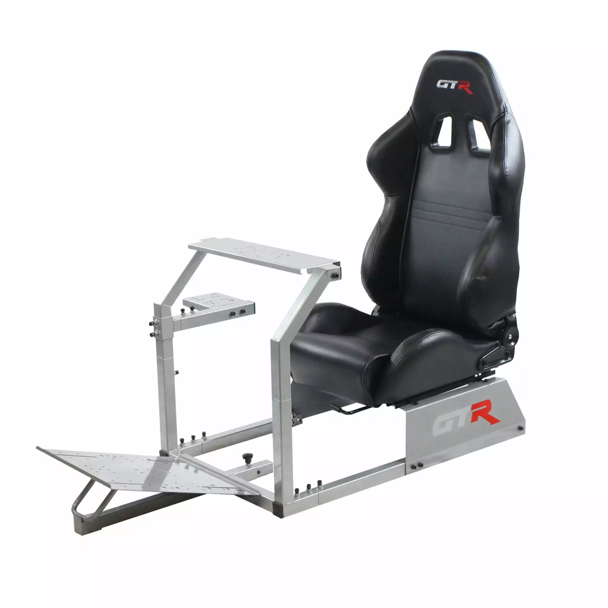 GTR Simulator Model Silver Frame Racing Seat Black