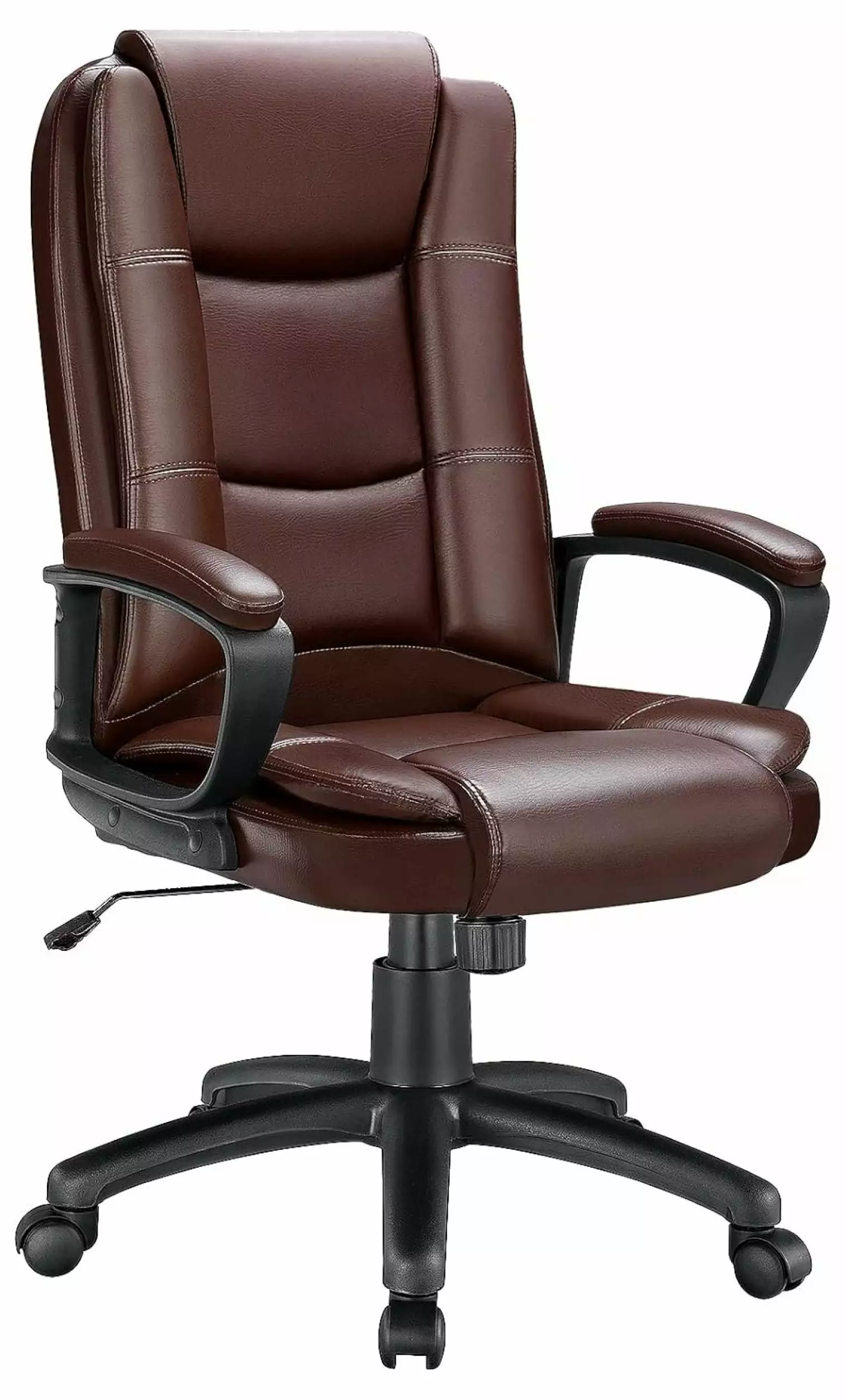 LirtedAura Office Chair Computer Desk Chair Gaming Ergonomic High Back Cushion Lumbar Support Wheels Black Leather Racing ...