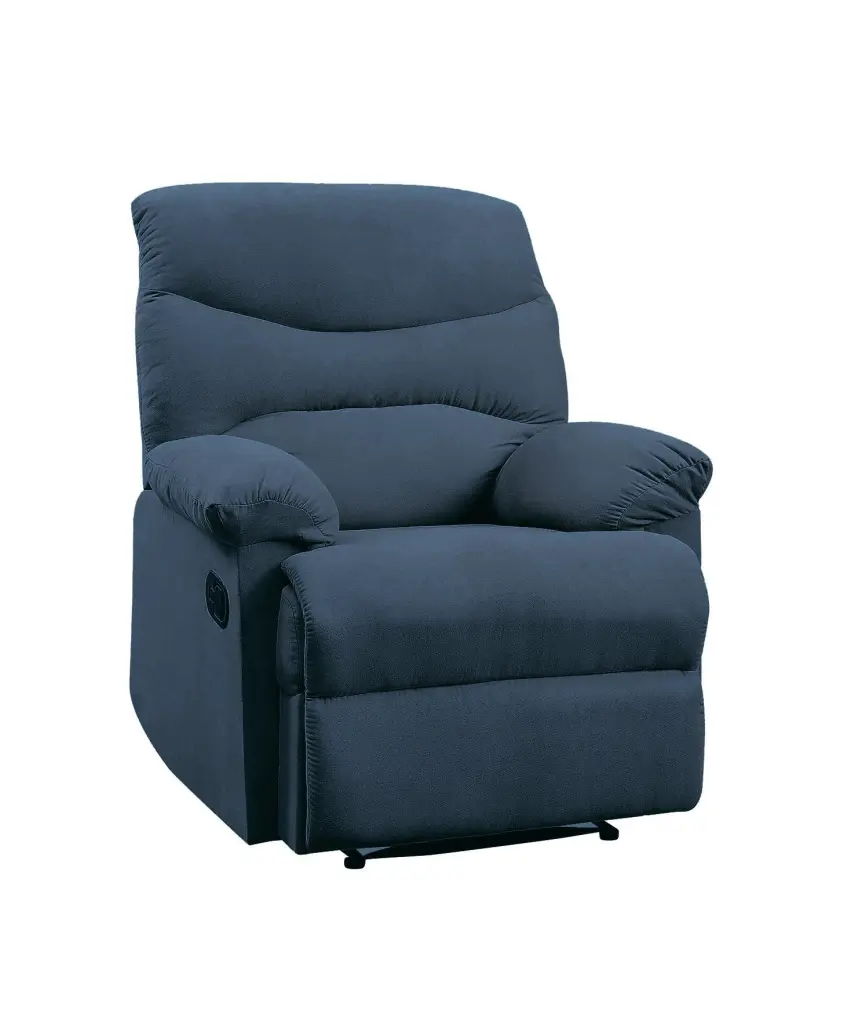 Arcadia Blue Woven Fabric Recliner Motion - Stylish Lounge Chair
