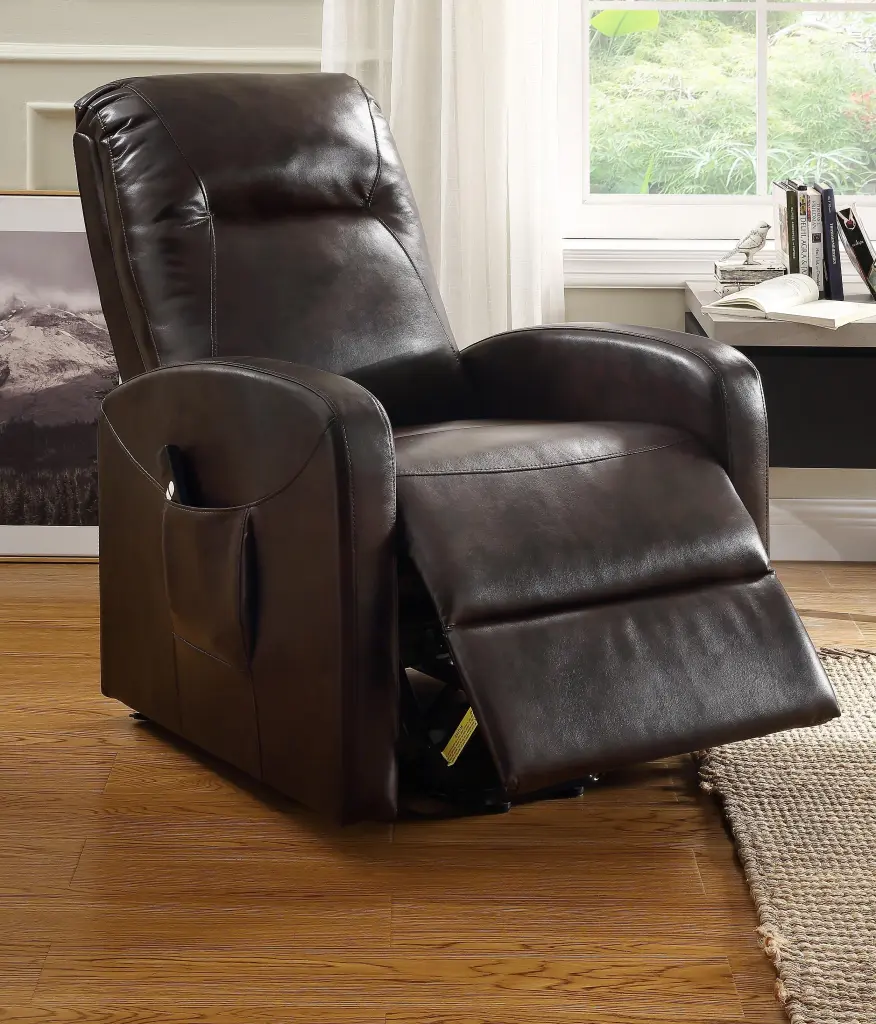 Kasia Espresso PU Recliner Power Lift Mechanism