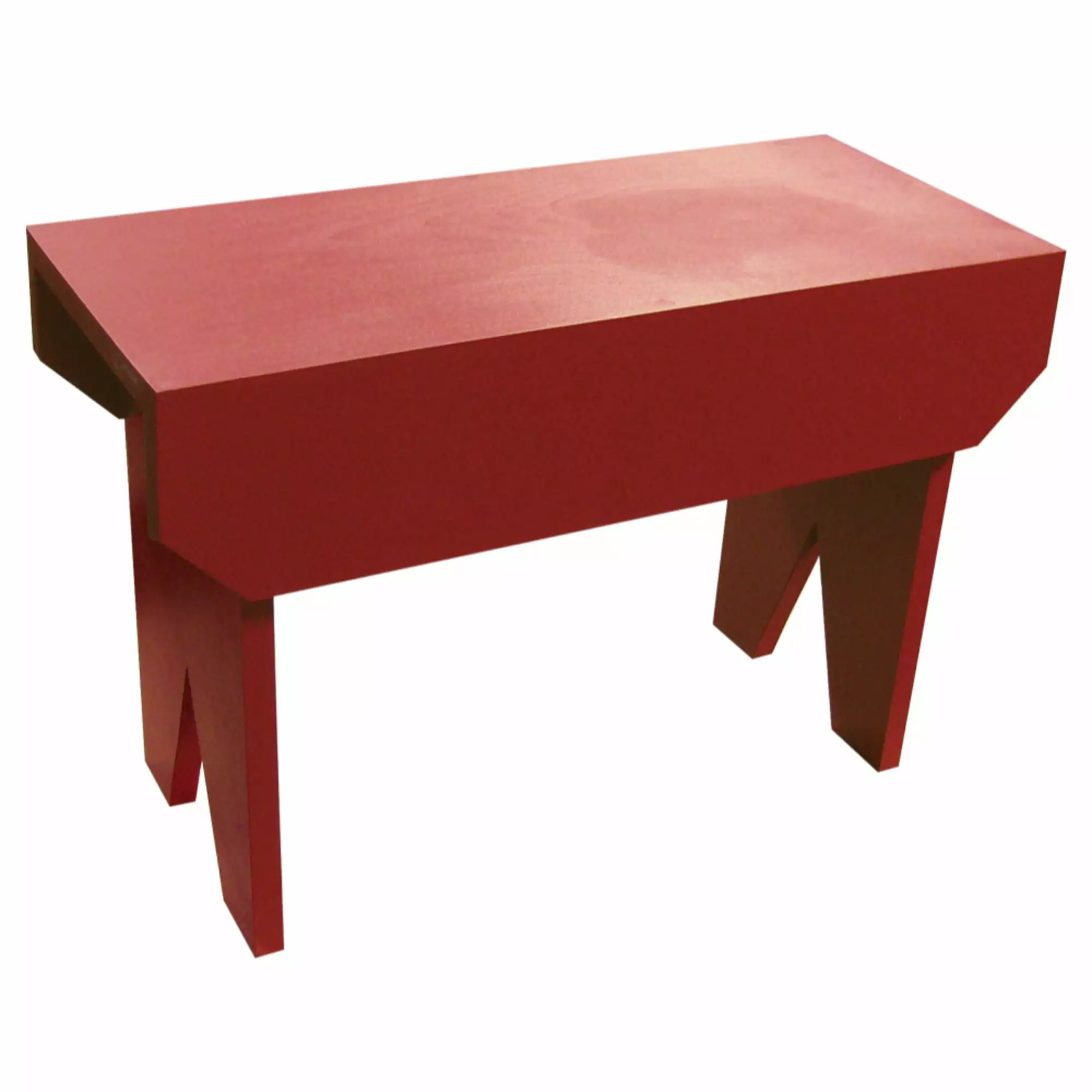 Contemporary Home Living 24 Inch Red Simple Rectangular Comfortable Bench Benches