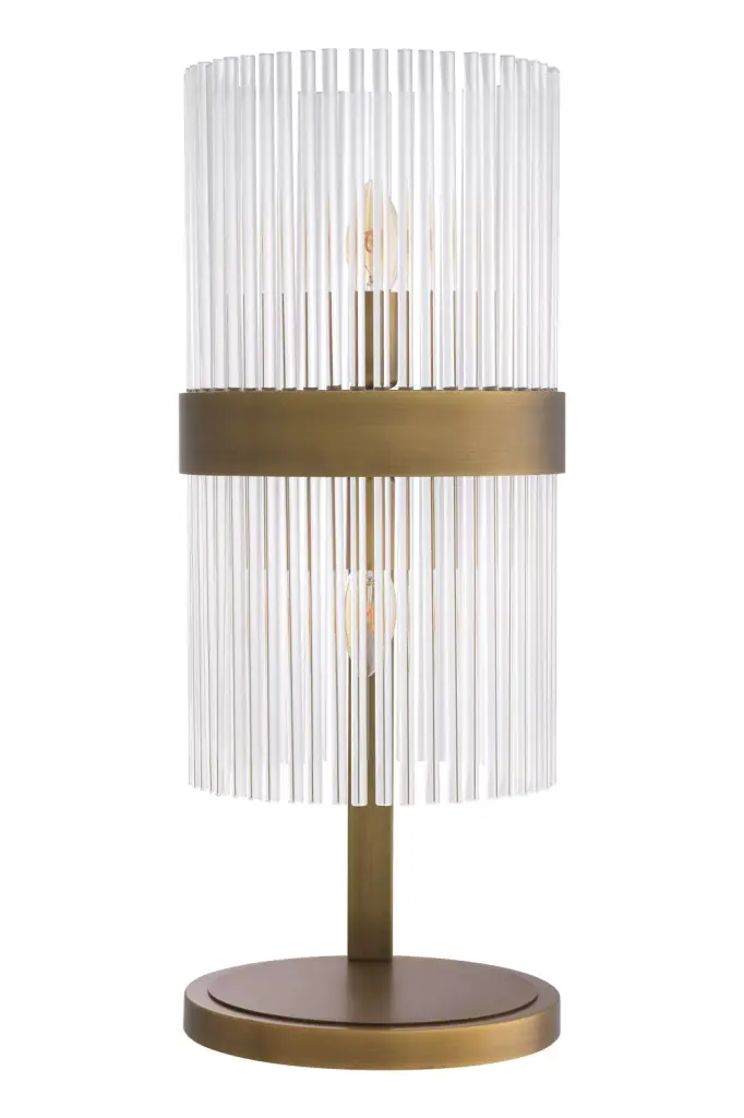 Glass Rods Retro Table Lamp Eichholtz Carnero Vintage Style